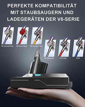 Аккумулятор для пылесоса Dyson V8 SV10 4.0 Ah с фильтром для Absolute, Animal Fluffy Motorhead сменная батарея Киев