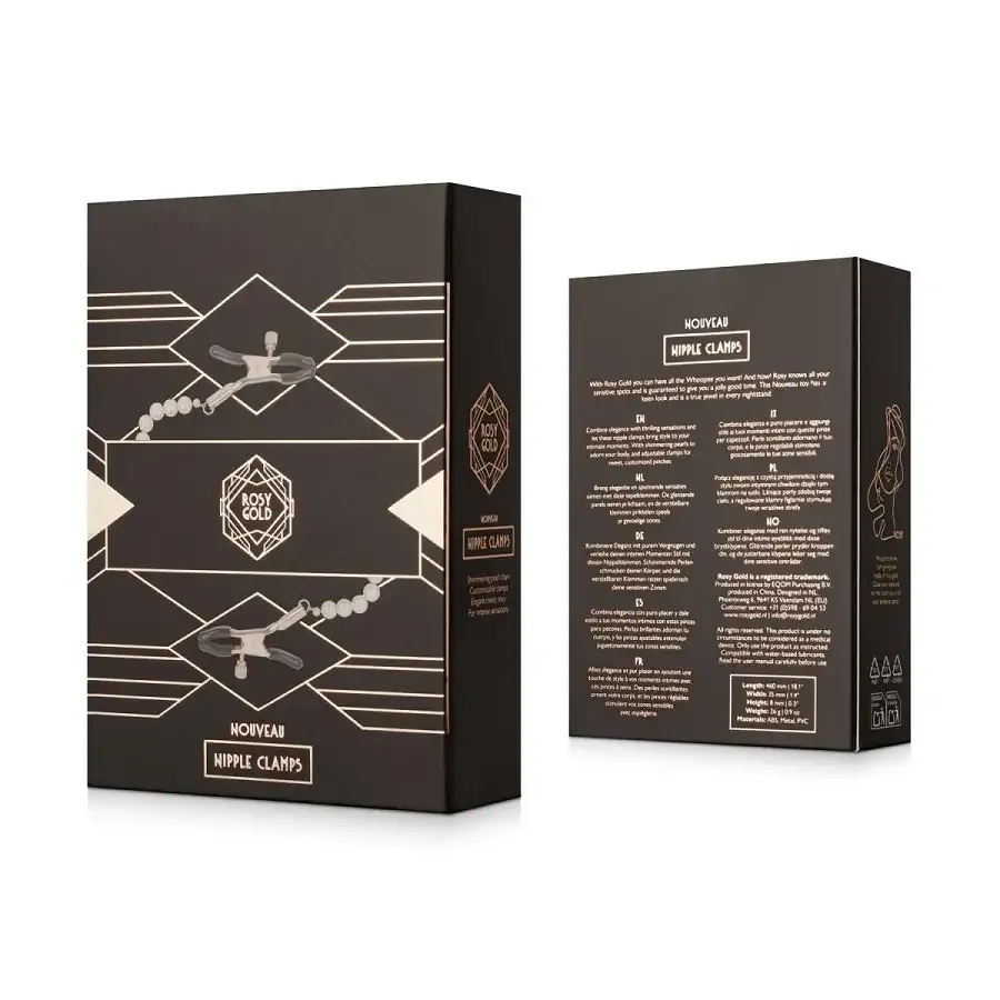 Затискачі для сосків з перлинним ланцюжком Rosy Gold - Nipple Clamps Pearls Львов - изображение 7