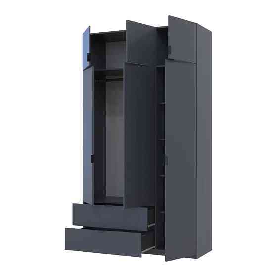 Шкаф для одежды Doros Лукас Графит 3ДСП 135х50х240 DRS-011654 (80737801) Днепр