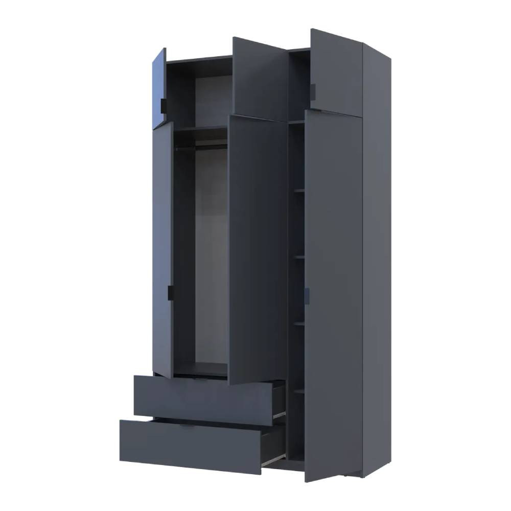 Шкаф для одежды Doros Лукас Графит 3ДСП 135х50х240 DRS-011654 (80737801) Днепр - изображение 6