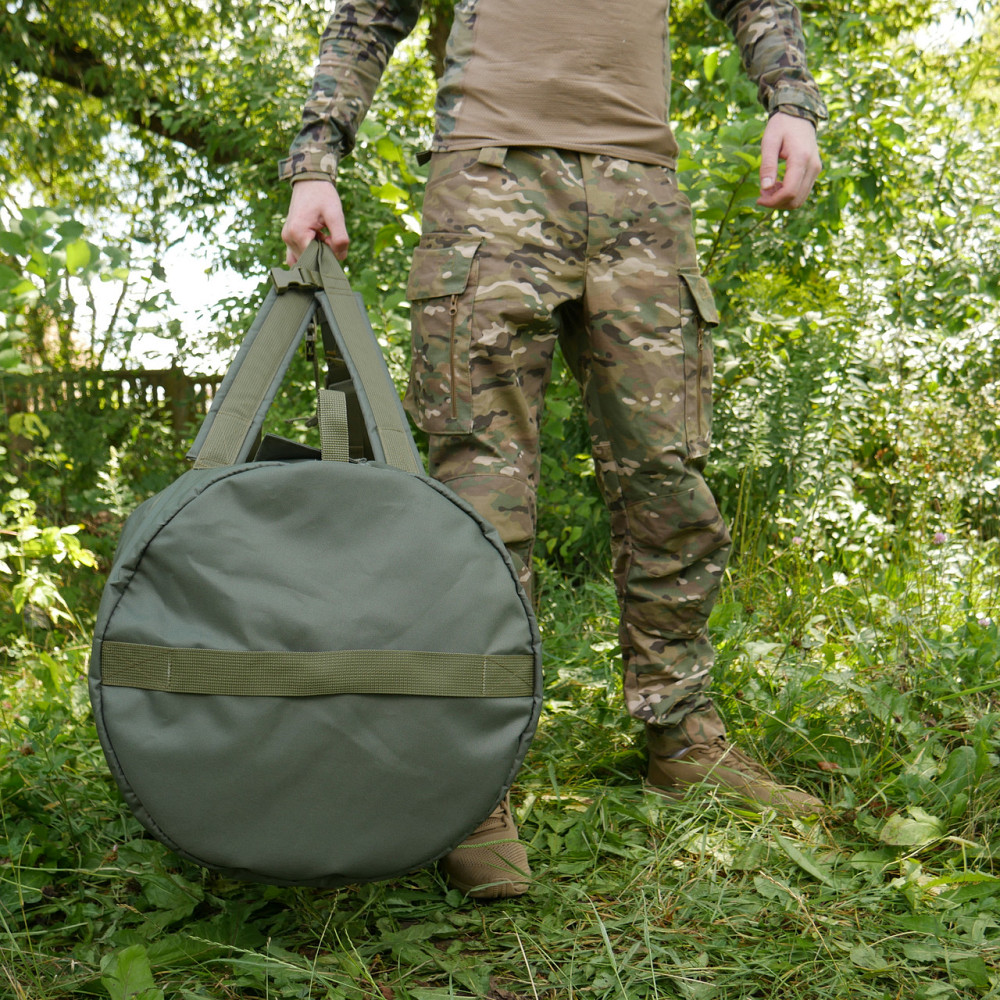 Сумка-баул 120л Kiborg олива. Тактичний армійський баул 120л oliva, військові баули ЗСУ Київ - фото 9