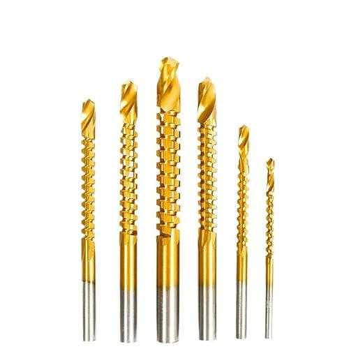 Набор фрезерных сверл 6 шт HSS с титановым покрытием, для дерева, пластика и металла Киев - изображение 7