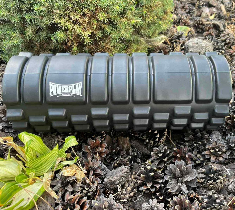 Масажний ролик (роллер) PowerPlay 4025 Massage Roller Чорний (33x14см.) Кам'янське - фото 8