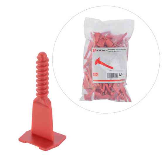 Система вирівнювання плитки гвинтова, гвинт, 100 шт. INTERTOOL KT-4955 Київ