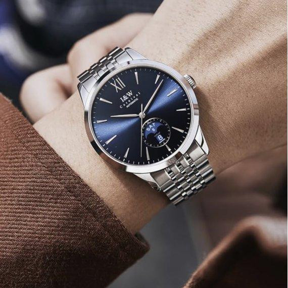 Годинник чоловічий механічний Carnival New York Сріблястий Київ - фото 8