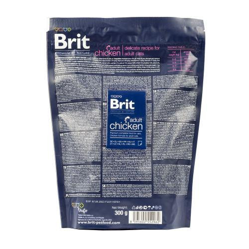 Сухий корм Brit Premium Cat by Nature Adult Chicken для кішок, з куркою, 300 г Київ - фото 3