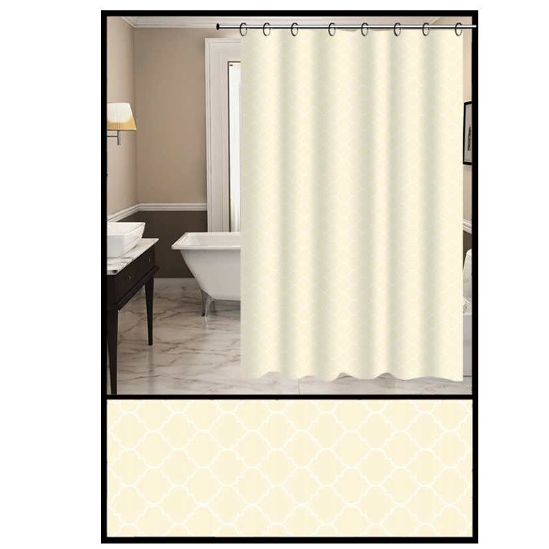 Шторка для ванної Zerix SCP-006-180x180 з PEVA (поліетиленвінілацетату) (Візерунок бежевий) (ZX5005) Київ - фото 2