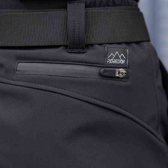 Штаны карго мужские весенние с карманами чёрные Pobedov Static Киев