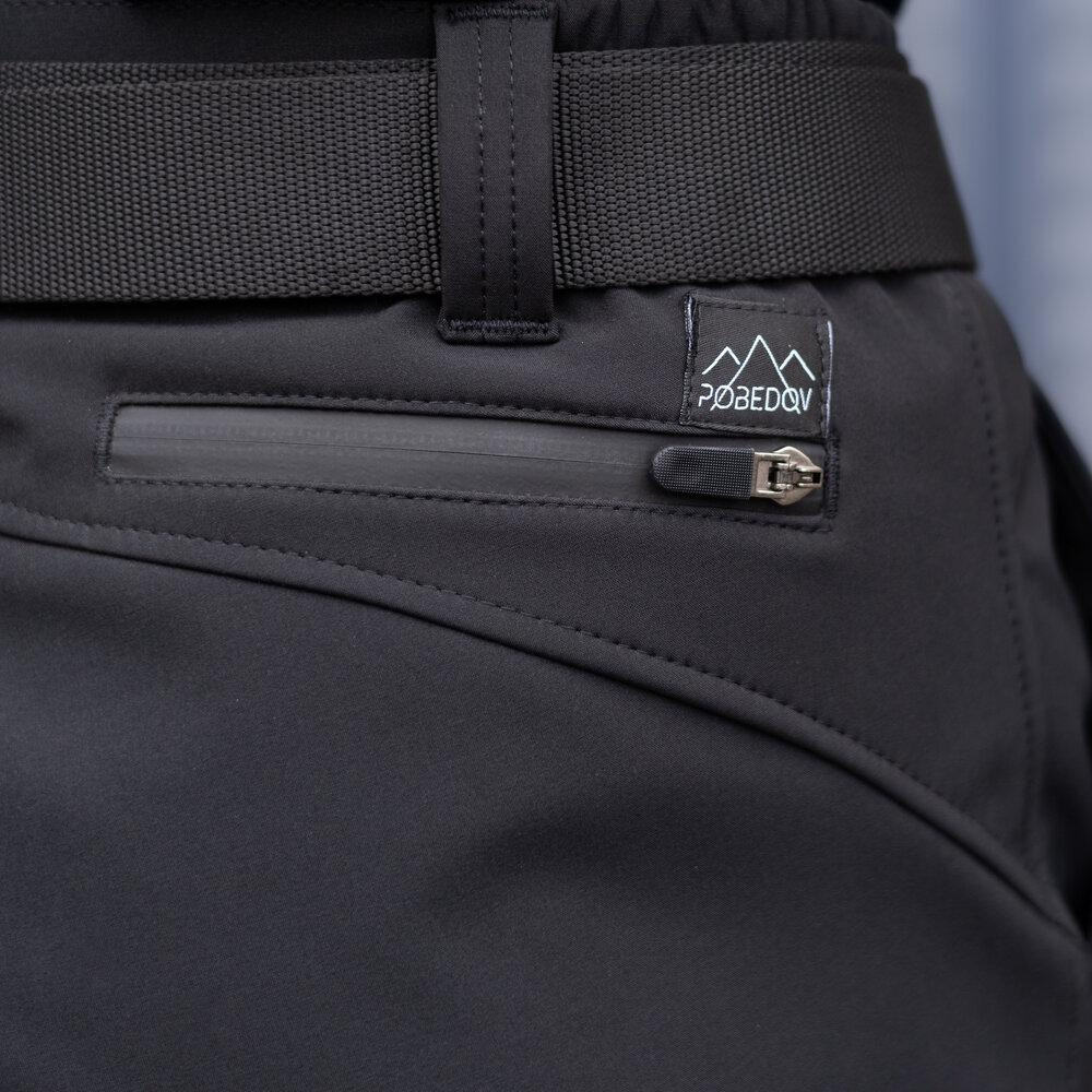 Штаны карго мужские весенние с карманами чёрные Pobedov Static Киев - изображение 4