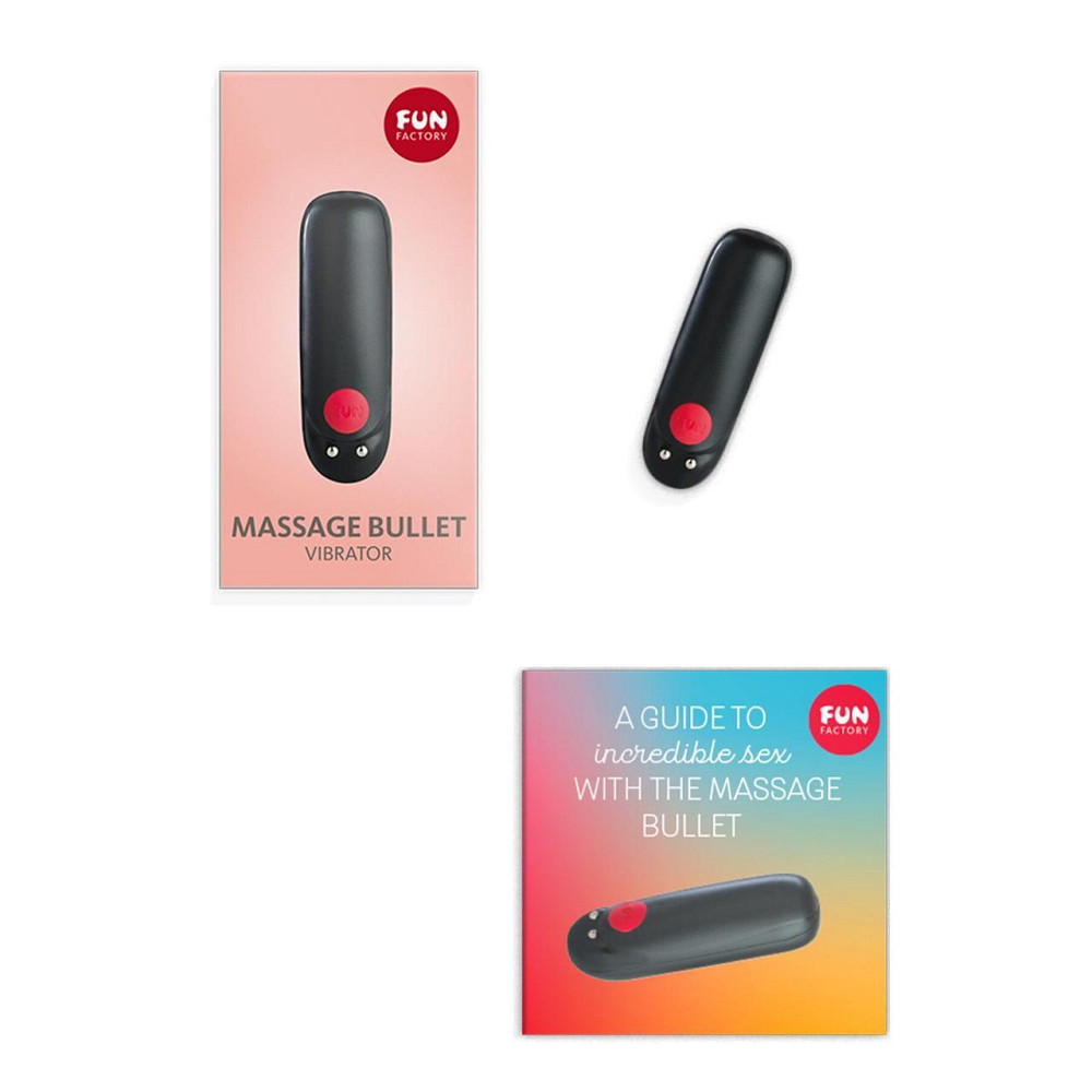 Вибропуля Fun Factory Massage BULLET, черная, диаметр 2,5 см, 3 скорости, 3 рисунка вибрации Sex Aura Киев - изображение 4