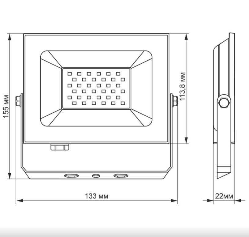 LED Прожектор 30W 6000К 220V TLF306 Titanum Житомир - изображение 2
