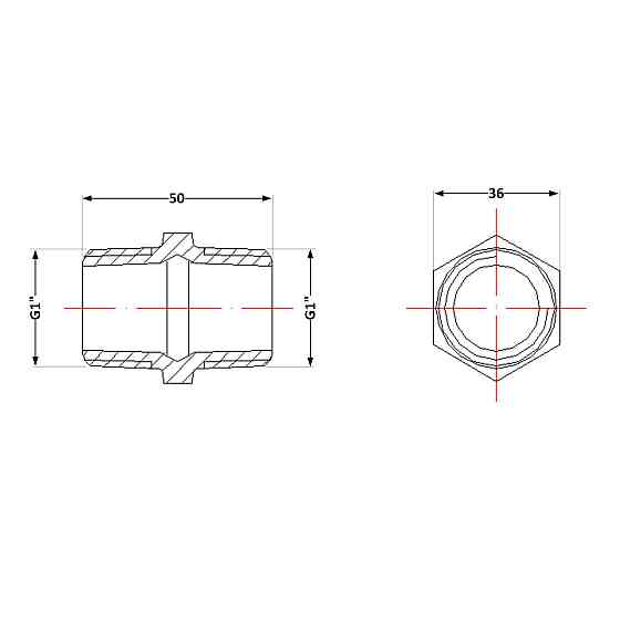 Ниппель чугунный 1