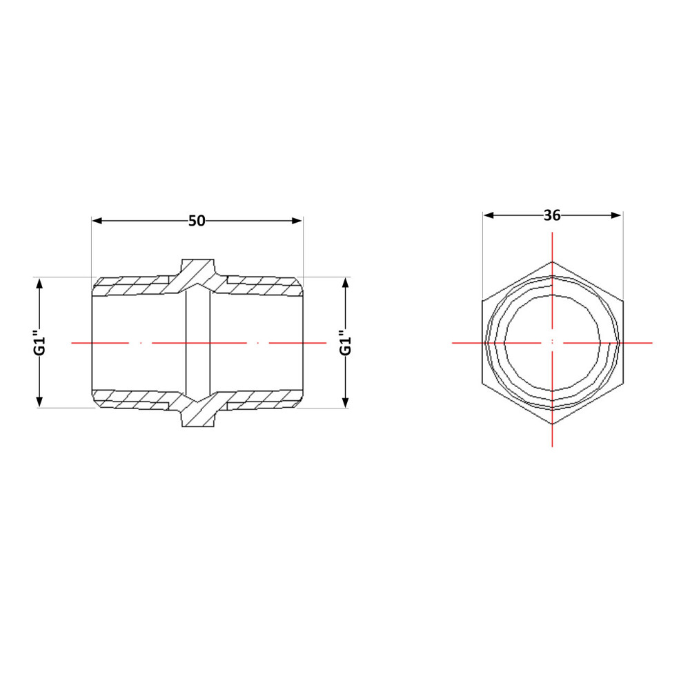 Ниппель чугунный 1