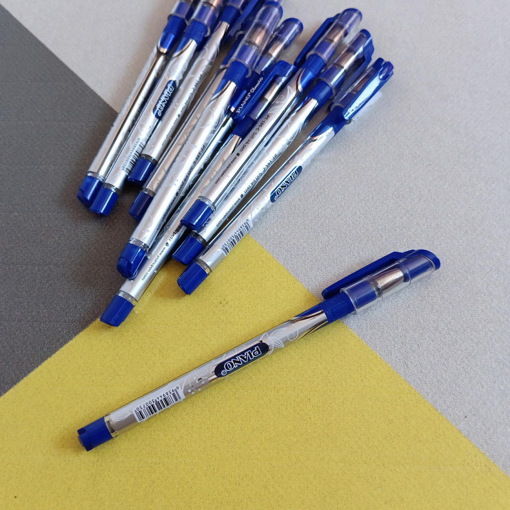 Ручка масляна 0,7 мм синя Piano Київ - фото 1