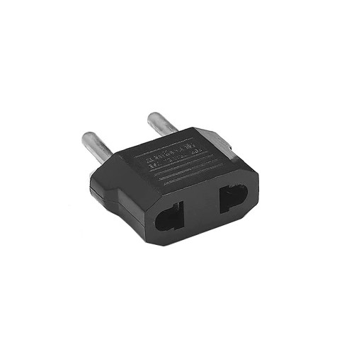 Перехідник з US на EU вилку, адаптер розетки, чорний Вінниця - фото 2