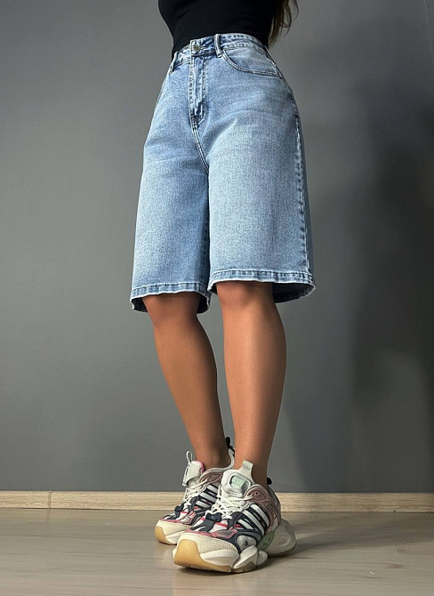 Шорты женские джинсовые Vanver 2050 бермуды стрейчевые большие размеры голубые, голубой, З2, 32, 84 см, 115 см Киев - изображение 10