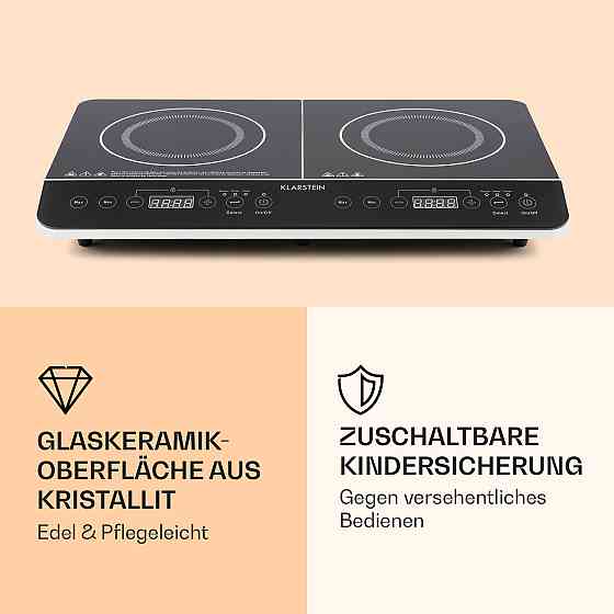 Подвійна індукційна плита VariCook Slim 3500 Вт Тайммер 240 °C Touch 3500 Вт (Німеччина, читати опис) Рівне