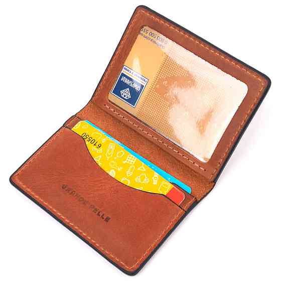 Обкладинка автодокументів у вінтажній шкірі Серце GRANDE PELLE 16704 Світло-коричнева Київ