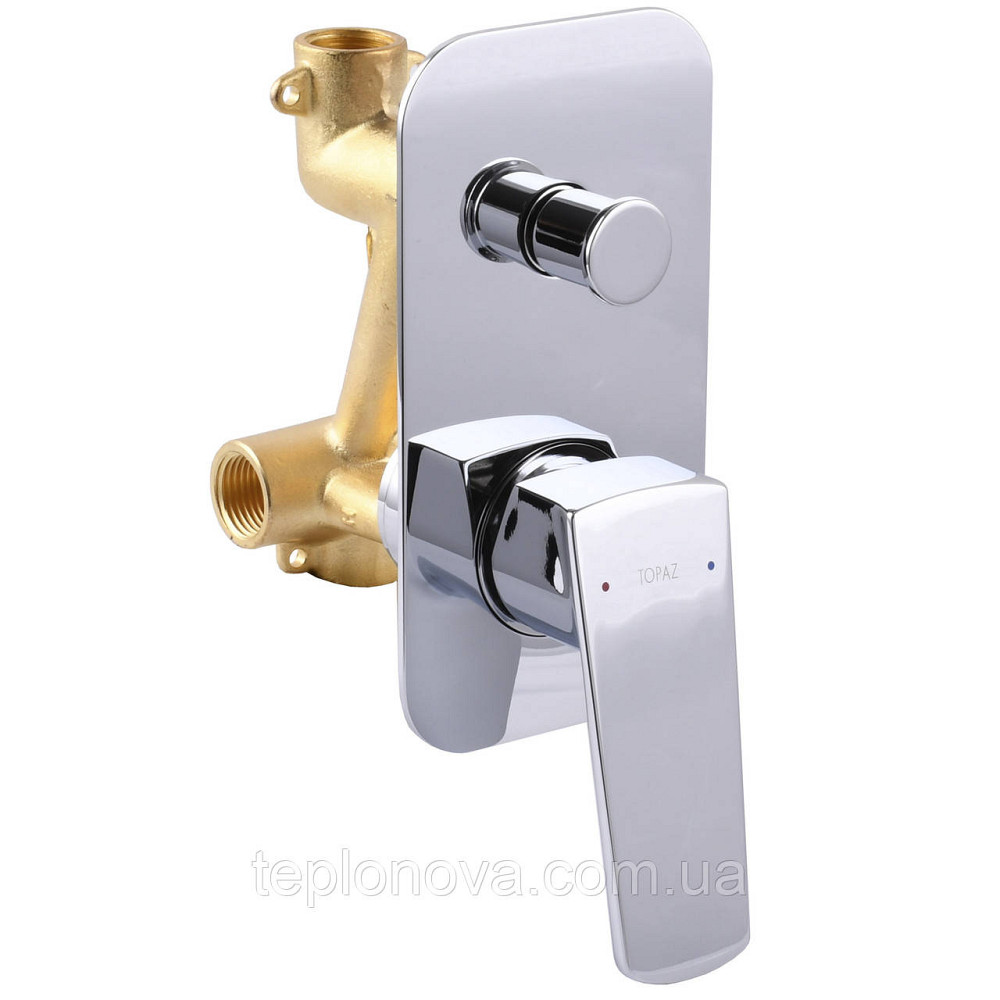 Смеситель для ванны встроенный TOPAZ LEXI TLG 21202-H21 2 выхода, ручная лейка, излив 190 мм Черновцы - изображение 4