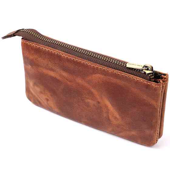 Практична ключниця на два відділення з матової натуральної шкіри Tony Perotti 20837_1 (3350 whisky) Світло-коричневий Київ