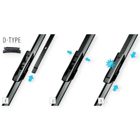 Щетки oximo модельные безкаркасные (к-т 2шт) d-type 650 + 475 мм дворника Мукачево