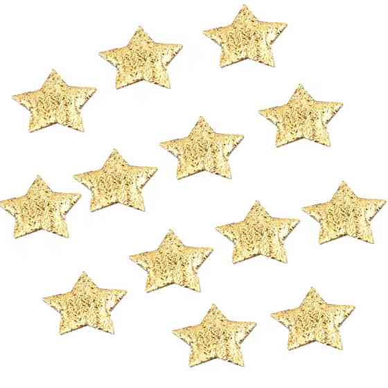 Новый год звездочки декоративные 100 штук 15 мм золотистый Киев