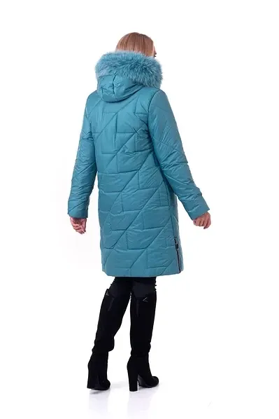 Зимова жіноча куртка пуховик із хутром песця. 46-60р Київ - фото 2