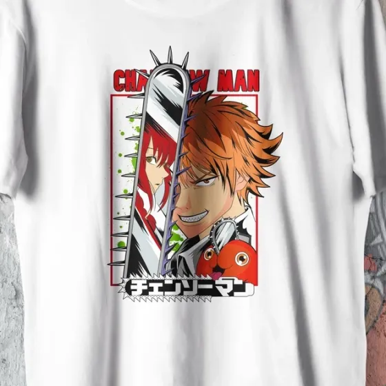 Футболка для подростка мальчика с принтом Человек Бензопила Денджи 2 WE Размер 160 Anime10482 Днепр