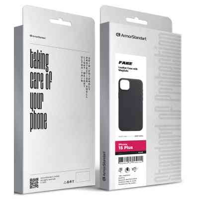 Чохол до мобільного телефона Armorstandart FAKE Leather Case Apple iPhone 15 Plus Black (ARM76293) Вінниця