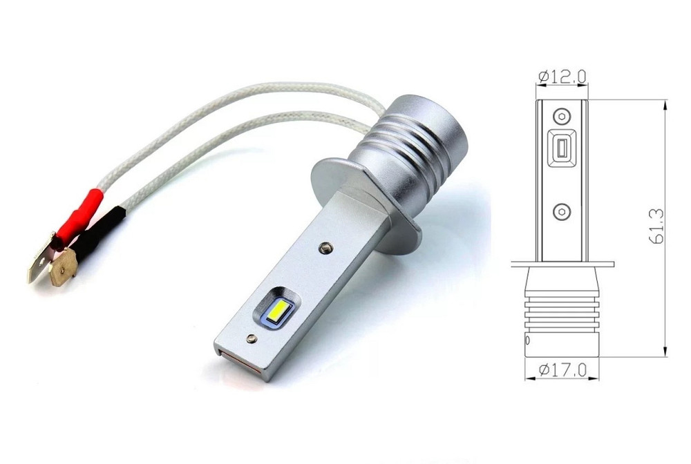 Комплект світлодіодних ламп BAXSTER SE Plus H1 P14,5s 6000K 4000Lm 9-32V Харків - фото 2