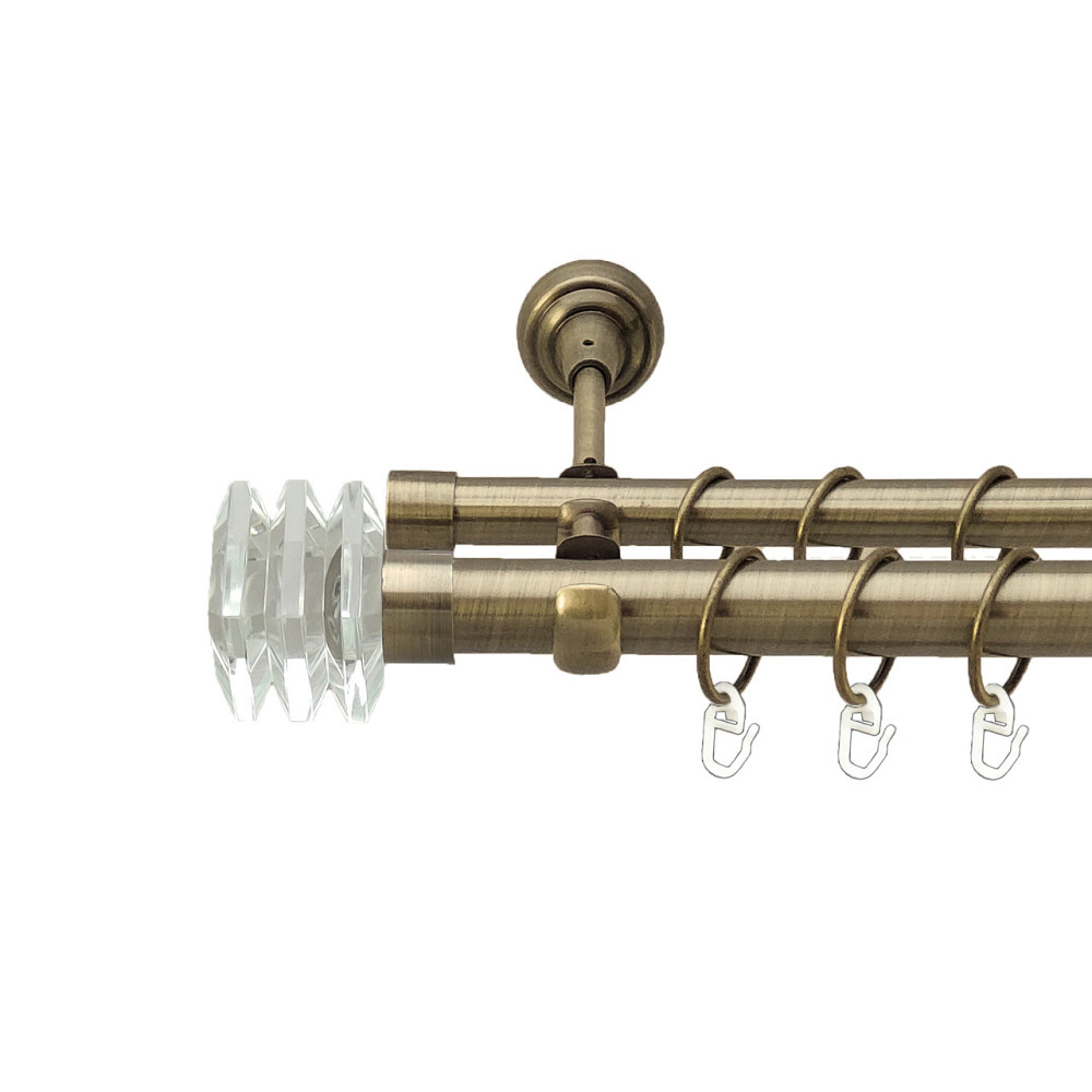 Карниз Orvit Міліора металевий дворядний відкритий Антик 25\19 мм 240 см (4199074) Львов - изображение 1