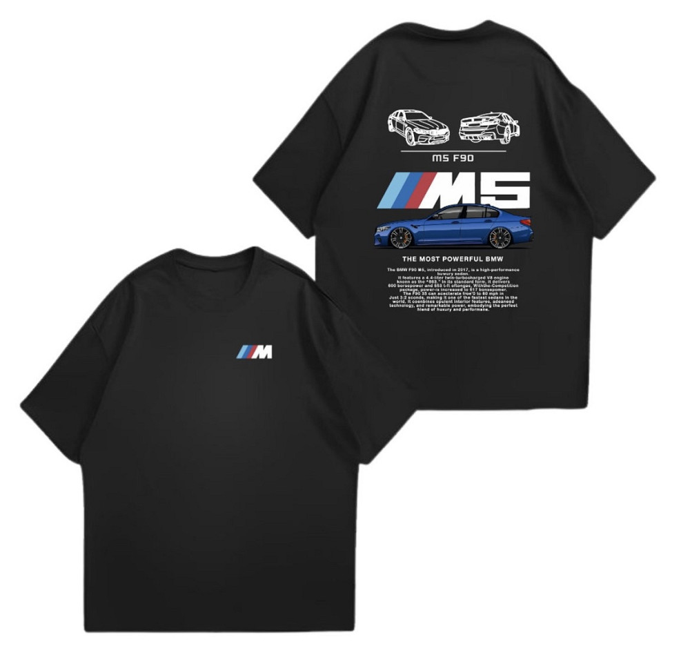 Футболка с принтом BMW M5 F90 «M5 / The Most Powerful BMW» XL, Черный Черновцы - изображение 1