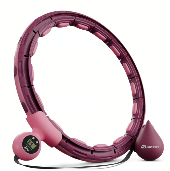 Хулахуп Hop-Sport HS-C113HH масажний з обважнювачем та лічильником рожевий Киев - изображение 1