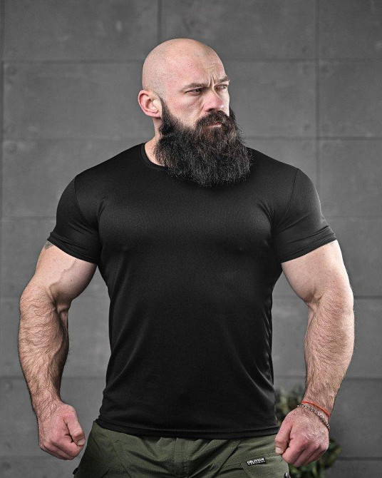 Тактична футболка, що відводить піт, любов чорна ДЛ6548 Одесса - изображение 2