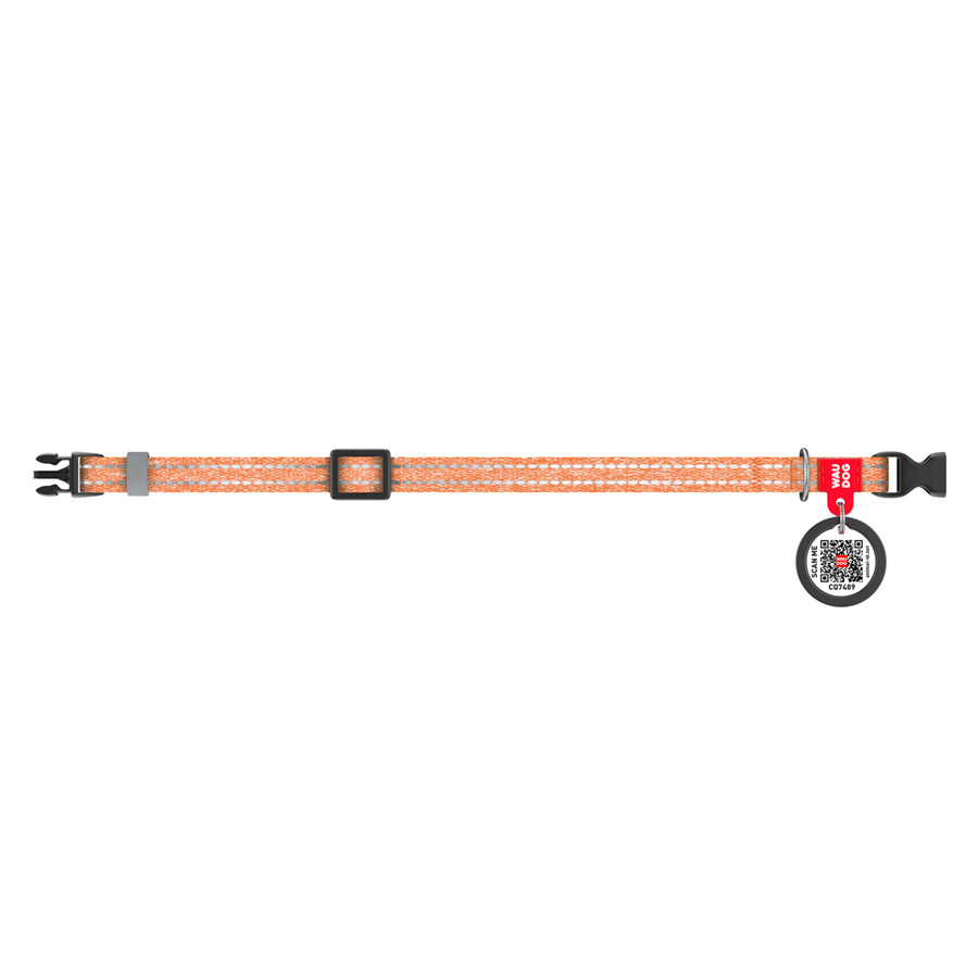 Нашийник для котів та дрібних порід собак WAUDOG Re-cotton з QR паспортом, відновлена бавовна, Коломыя - изображение 3