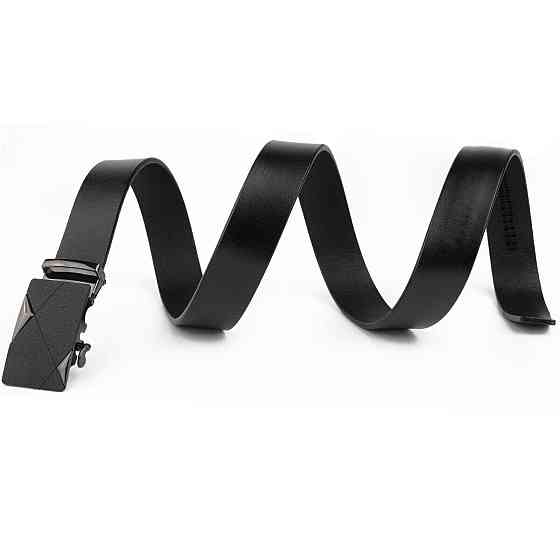 Ремінь чоловічий з пряжкою автомат матовою Vintage 20321 Чорний Київ