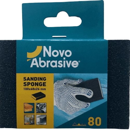Губка шліфувальна 100*68*26мм P80 NovoAbrasive Житомир