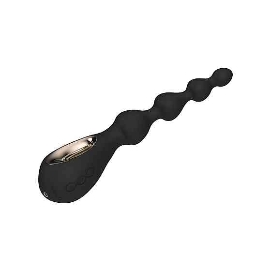 Анальне намисто з вібрацією LELO Soraya Beads Black, різний діаметр намистин, 8 режимів Sex Aura Київ
