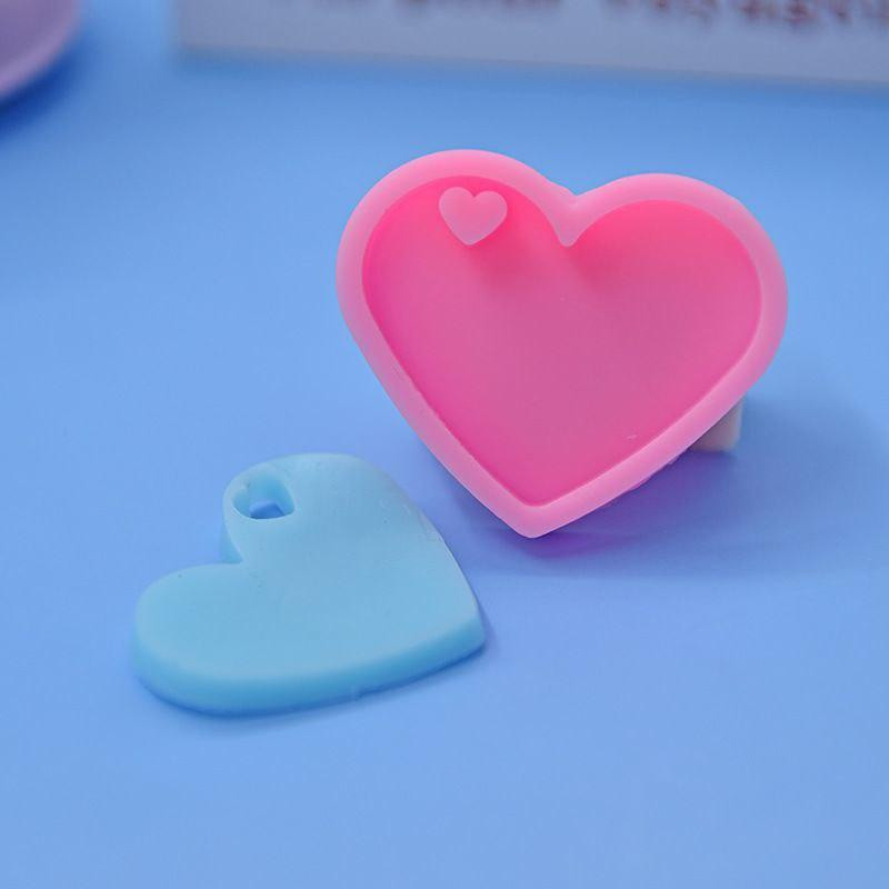 Молд силиконовый Сердце 44 на 30 мм розовый Киев - изображение 6