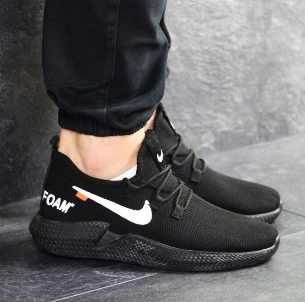 Кросівки Чоловічі Чорні Найки Ткани Тканинні Boost Пінка в стилі N!ke (розміри: 40,41) Дніпро - фото 2