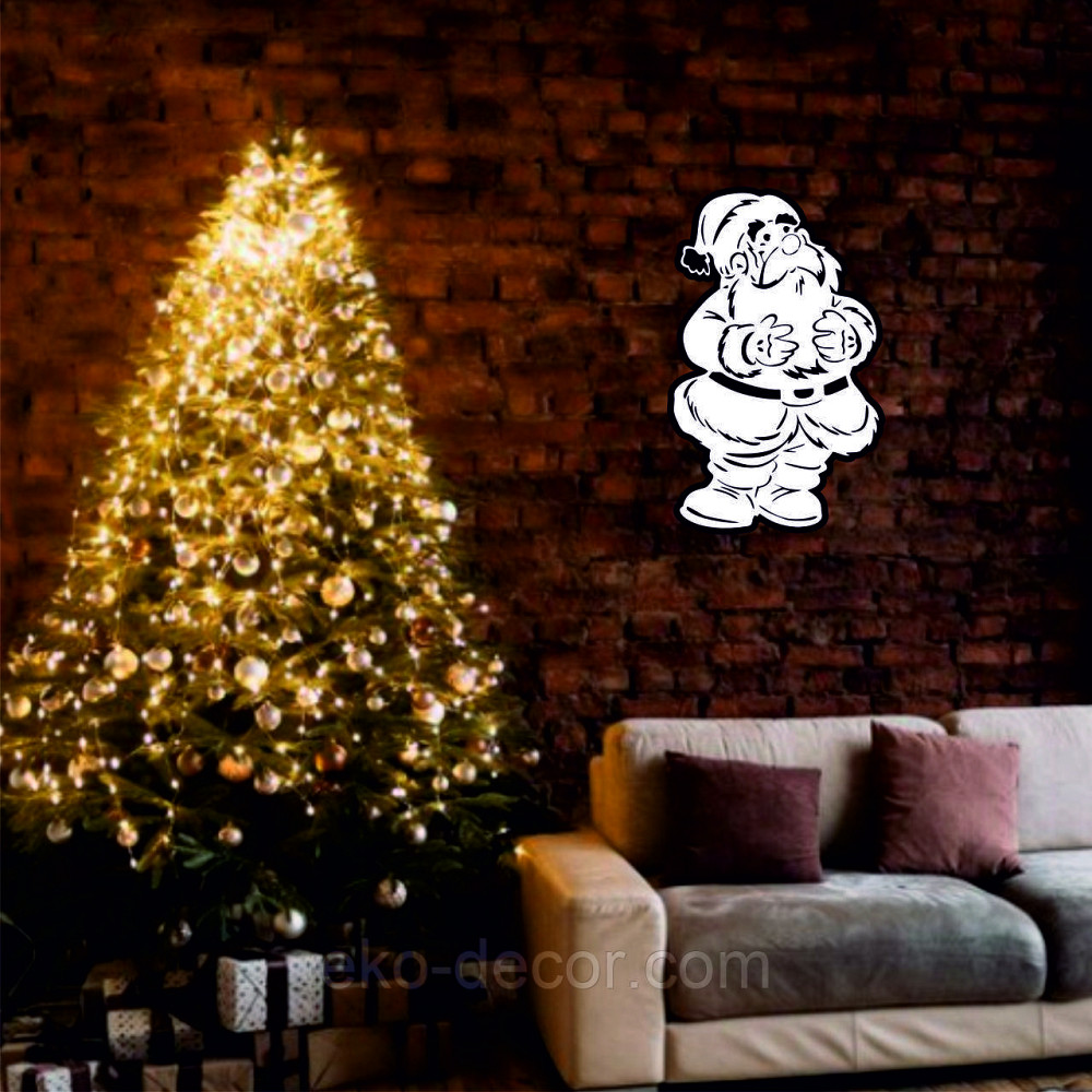 Декоративное настенное Панно «Дед Мороз», Декор на стену 70*42 см Киев - изображение 1