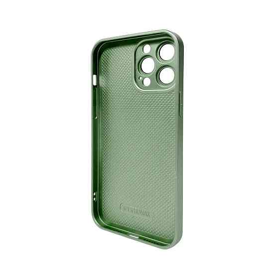 Чохол для смартфона AG Glass Matt Frame Color Logo for Apple iPhone 13 Pro Max Light Green Киев