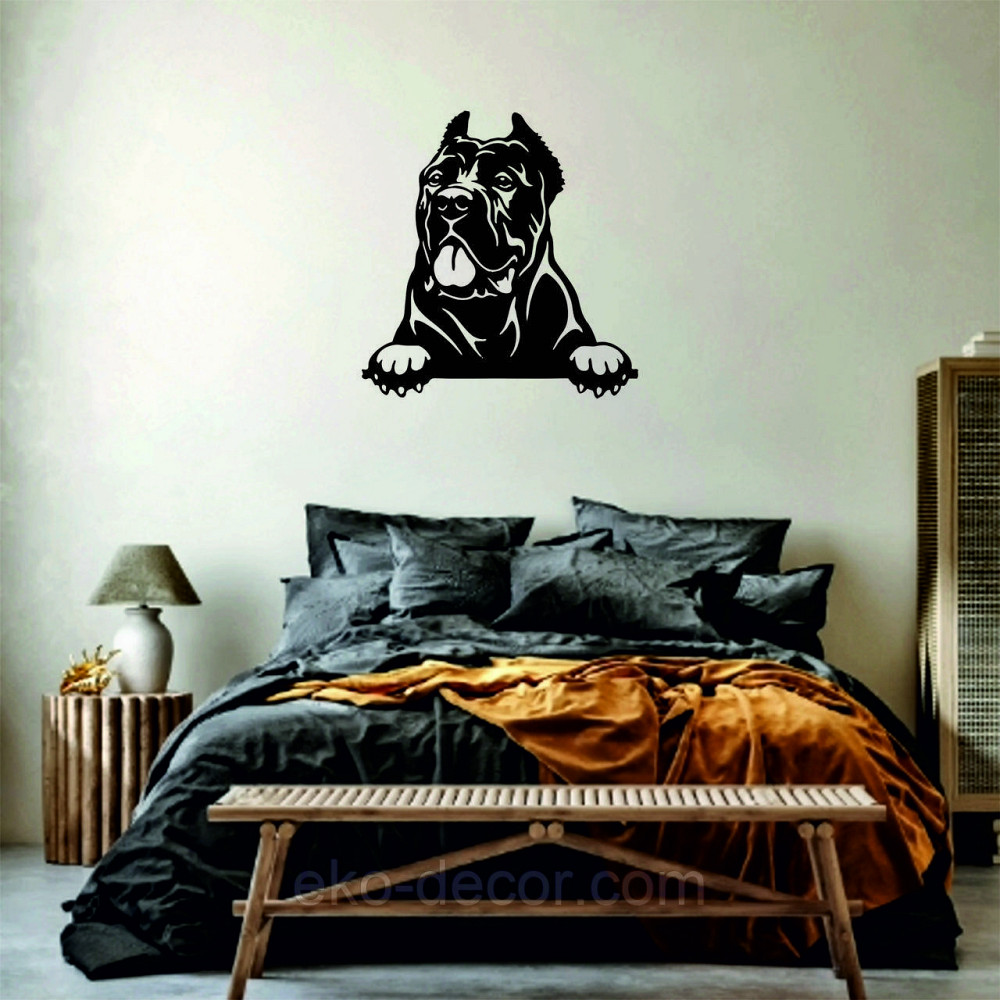 Декоративное настенное Панно «Кане-корсо», Декор на стену 90*86 см, Черный Киев - изображение 3