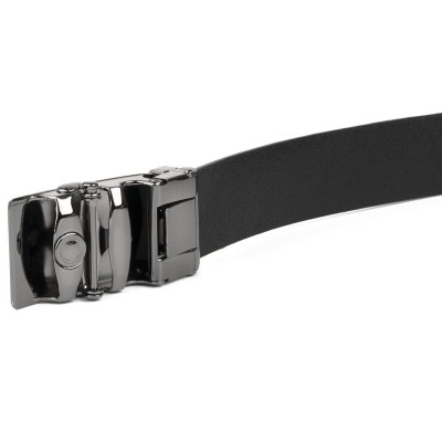 Ремень Vintage Мужской с пряжкой автомат диагональ Черный (20252) Винница - изображение 7