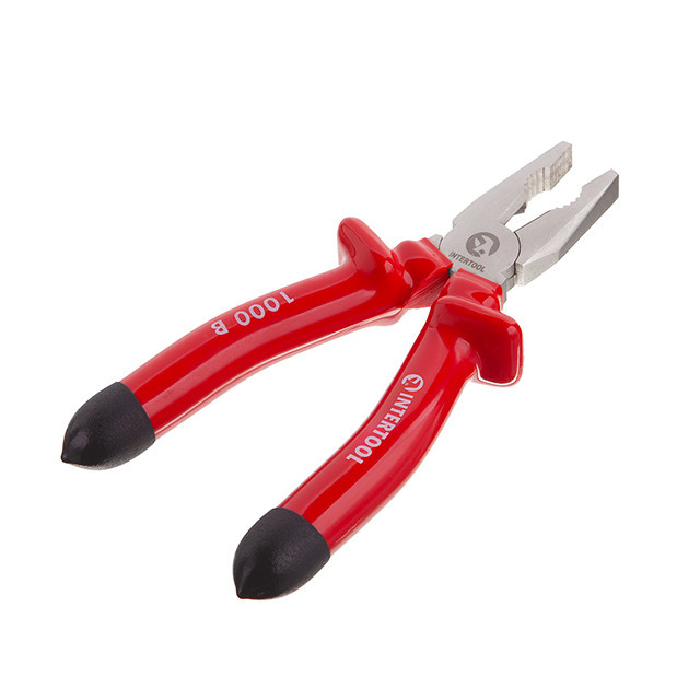 Плоскогубці 200 мм, діелектричні, 1000 В, CrV 6150 INTERTOOL NT-0314 Київ - фото 2
