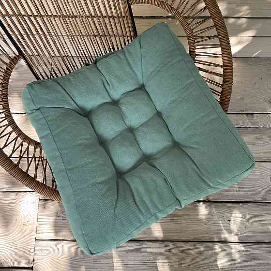 Подушка для стільців (50x50х8 см) Decorator Соро колір бірюзовий 84-051 Київ