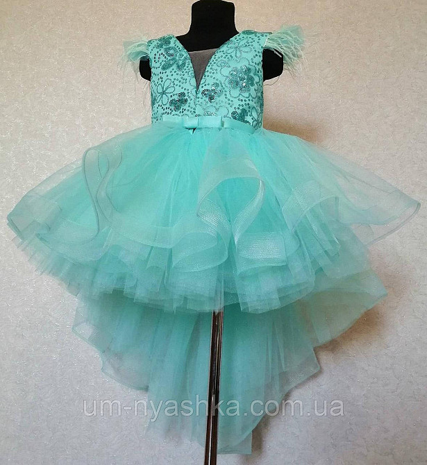 Детское нарядное платье удлиненное сзади Синее 116-134 Кривой Рог - изображение 7