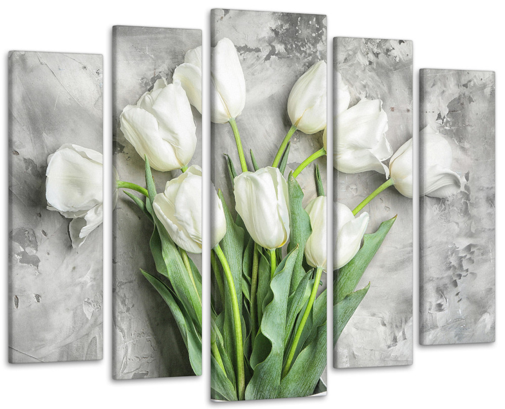 Модульная картина в гостиную / спальню Цветы Тюльпаны Art-366_5 ( 80х118см ) 99х140 см Киев - изображение 1