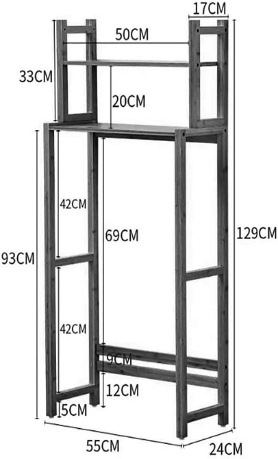 Стелаж над унітазом "Наур" сієна Миколаїв - фото 2