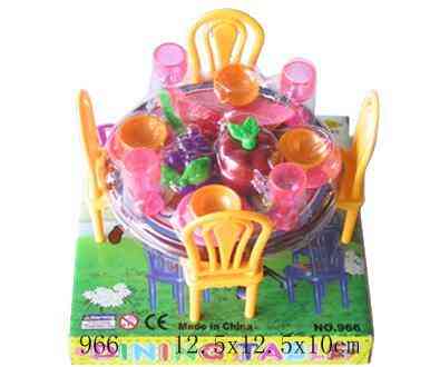 Меблі 966 (144шт/3) для столової, стіл, стульці, посуд, в кор.12,5*12,5*10 см, шт Київ